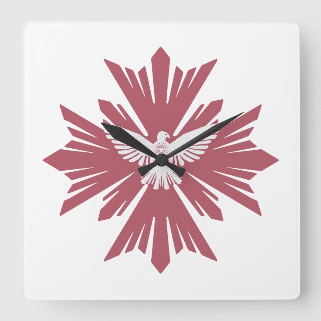 Divine dove of peace square wall clock (Front)