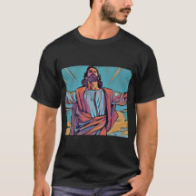 Divine Duality: Jesus Embrace T-Shirts