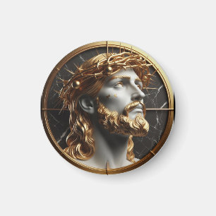 Divine Embellishment Jesus looking in the heavens Magnet
