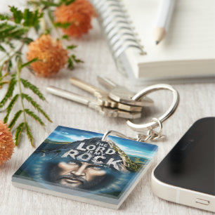 Divine Faith: The Lord Is My Rock Key Ring