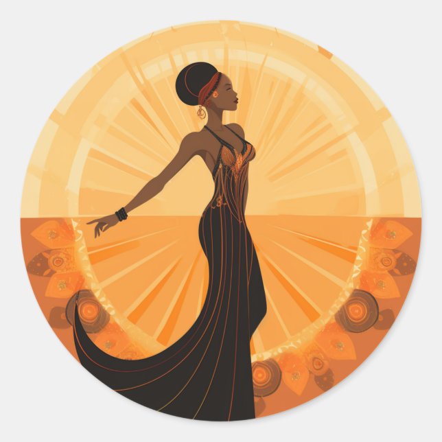 DIVINE FEMININE #5 CLASSIC ROUND STICKER (Front)