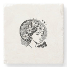 Divine Feminine Mandala Art Floral Crystal Goddess