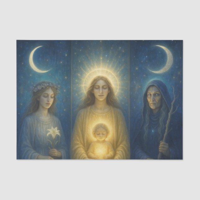 Divine Feminine Triptych  Tissue Paper (Front)