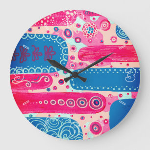 Divine Forms and Shapes Original Abstract Artwork Large Clock