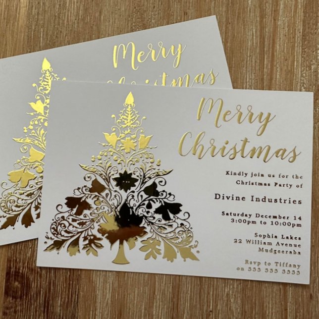 Divine Gold Foil Christmas Tree Xmas Party (Creator Uploaded)