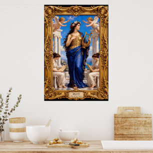 Divine Grace Of Erato Muse Lyric Poetry Ethereal Poster