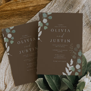 Divine Greenery Wedding Invitation