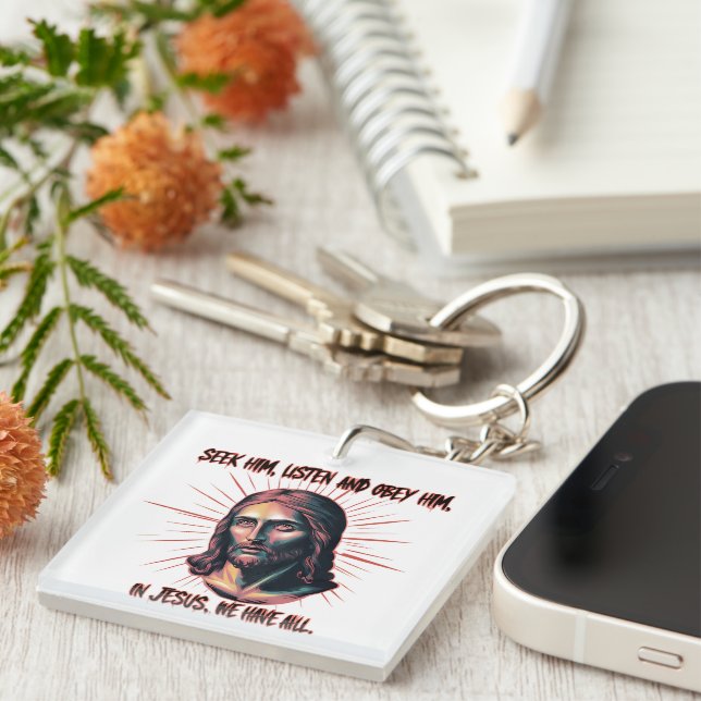 Divine Guidance: Seek, Listen, Obey Key Ring (Front Right)