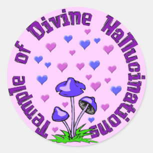 Divine Hallucination Temple Classic Round Sticker