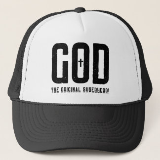 Divine Hero God The Original Superhero Faith Based Trucker Hat