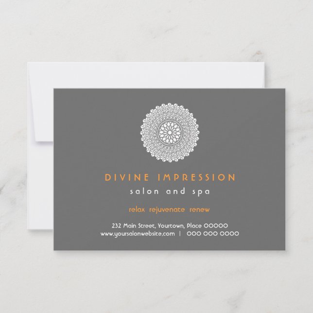 Divine Impression Orange Gift Certificate (Front)