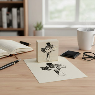 Divine Impressions - Jesus and the Cross Wood Art  Rubber Stamp