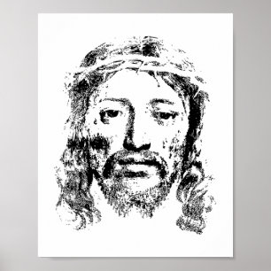 Divine Jesus Portrait - A Timeless Representation Poster