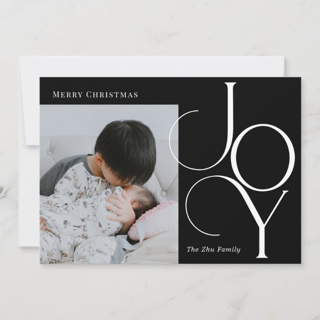 Divine Joy EDITABLE COLOR Holiday Photo Card (Front)