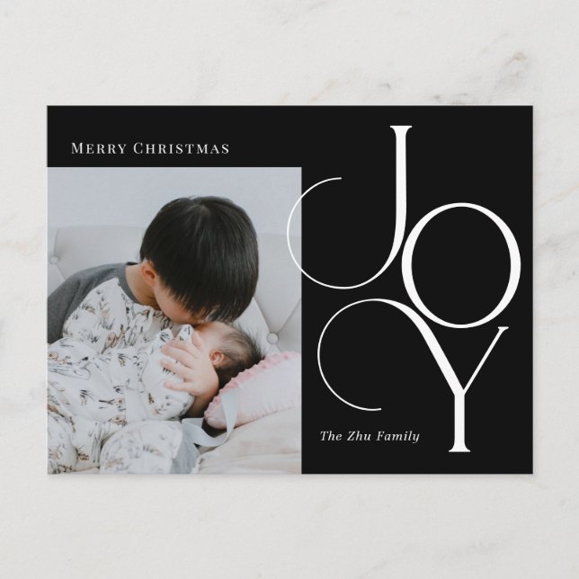 Divine Joy EDITABLE COLOR Holiday Postcard (Front)