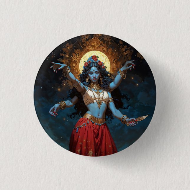 Divine Kali 3 Cm Round Badge (Front)