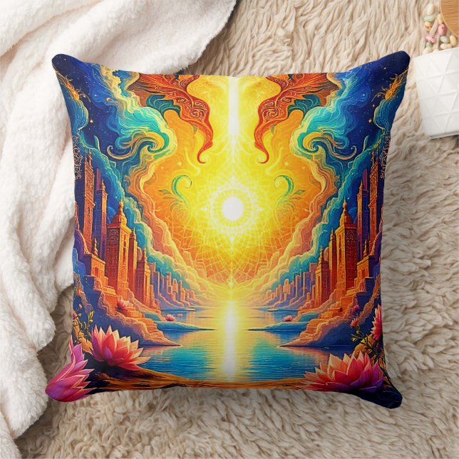 Divine Light City Awakening Cushion (Blanket)