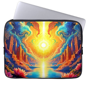 Divine Light City Awakening Laptop Sleeve