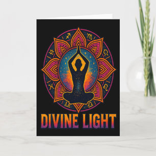Divine Light Mandala Yoga Spiritual Design Card