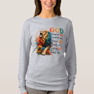 Divine Lion: God created me T-Shirt