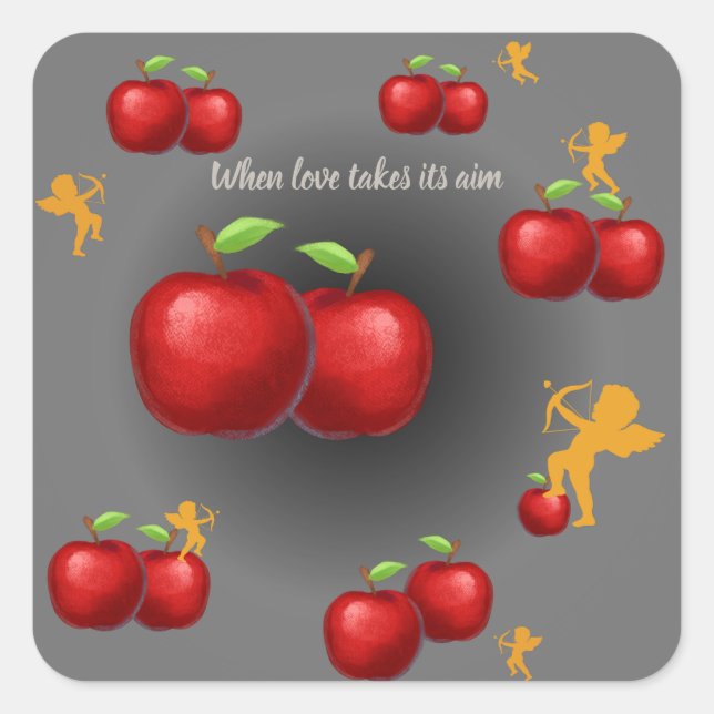 Divine Love Square Sticker (Front)