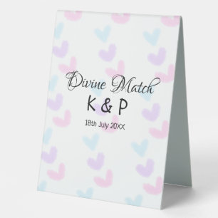 Divine match add couple name letter heart pattern 