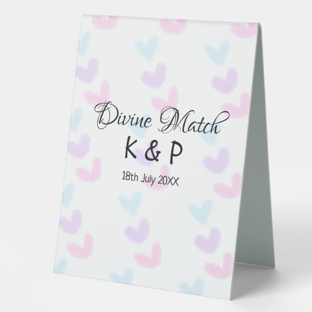 Divine match add couple name letter heart pattern  (Front)