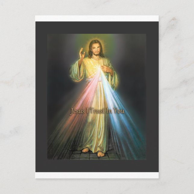 DIVINE MERCY DEVOTIONAL IMAGE POSTCARD (Front)