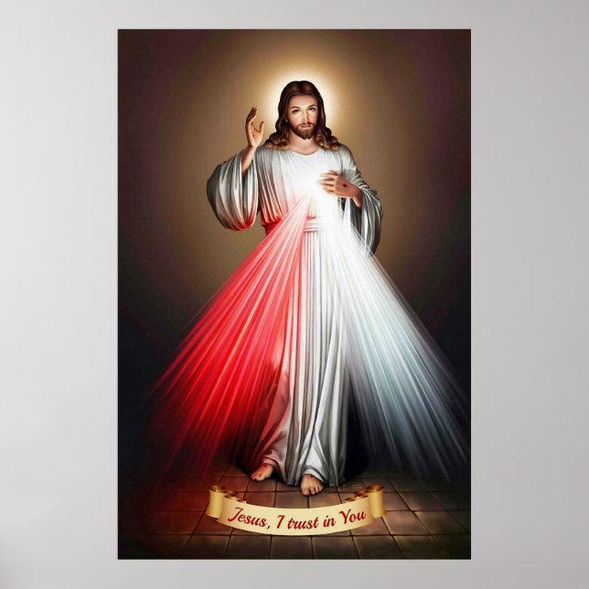 Divine Mercy Devotional Image. Poster (Front)