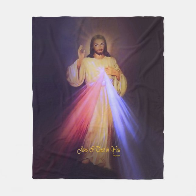 Divine Mercy Fleece Blanket (Front)
