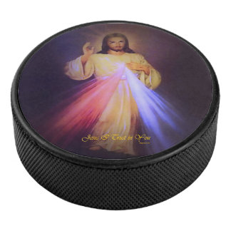 Divine Mercy Gold Hockey Puck