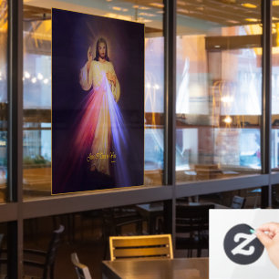 Divine Mercy Gold Window Cling