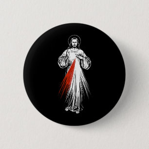 Divine Mercy Jesus Catholic Faith Sacred Image 6 Cm Round Badge