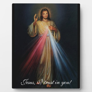 Divine Mercy Jesus I trust in you! 8x10 with easel Plaque