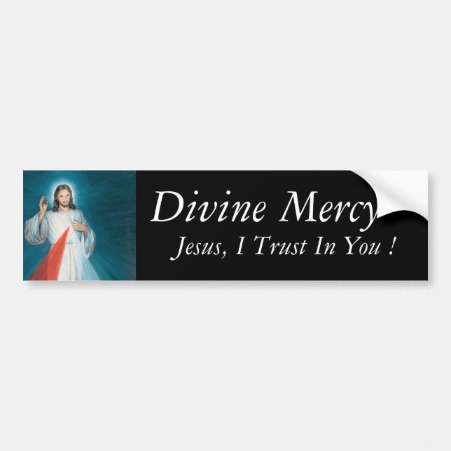 Divine Mercy Jesus, I Trust In You ! Bumper Sticker (Front)