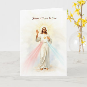 Divine Mercy Jesus I Trust in You Catholic  Card