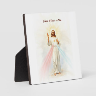 Divine Mercy Jesus I Trust in You Catholic  Plaque
