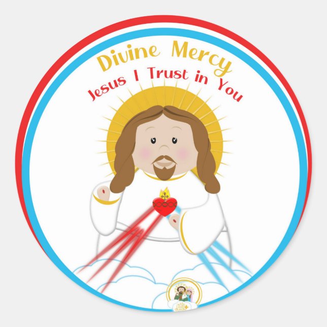 Divine Mercy Jesus I Trust in You Classic Round Sticker (Front)