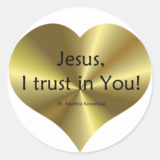 Divine Mercy: Jesus I trust in You Classic Round Sticker (Front)