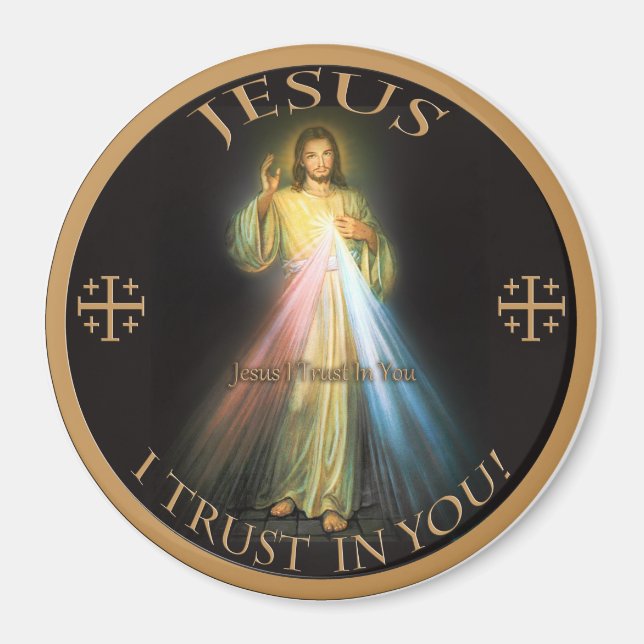 DIVINE MERCY, JESUS I TRUST IN YOU. MAGNET (Front)