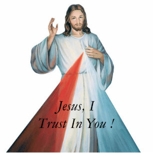 Divine Mercy Jesus, I Trust In You ! Photo Sculpture Key Ring