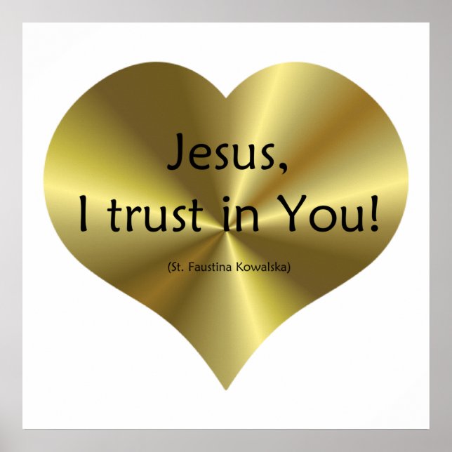 Divine Mercy - "Jesus I trust in You " Poster (Front)