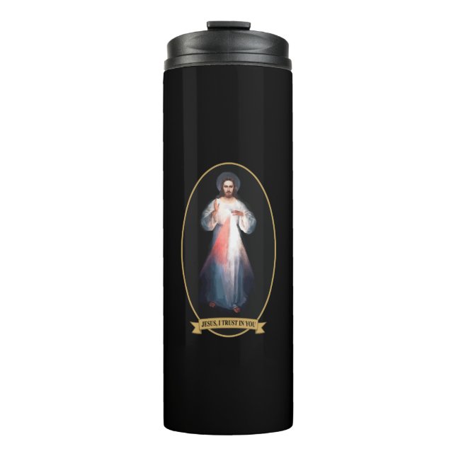 Divine Mercy, Jesus I Trust in You Thermal Tumbler (Front)