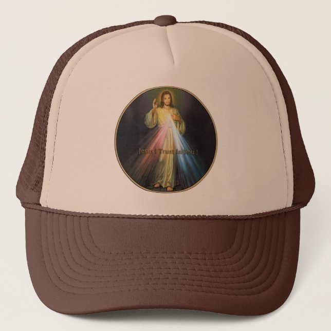 DIVINE MERCY JESUS I TRUST IN YOU TRUCKER HAT (Front)