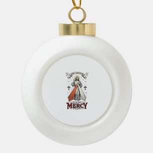 Divine Mercy Jesus I Trust in You Vintage Shirt De Ceramic Ball Christmas Ornament