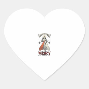 Divine Mercy Jesus I Trust in You Vintage Shirt De Heart Sticker