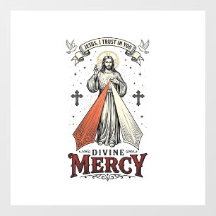 Divine Mercy Jesus I Trust in You Vintage Shirt De Window Cling