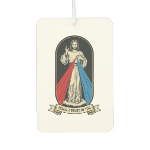 Divine Mercy Jesus Vintage Car Air Freshener