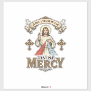 Divine Mercy Jesus Vintage Engraving Religious Shi