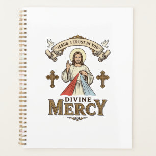 Divine Mercy Jesus Vintage Engraving Religious Shi Planner